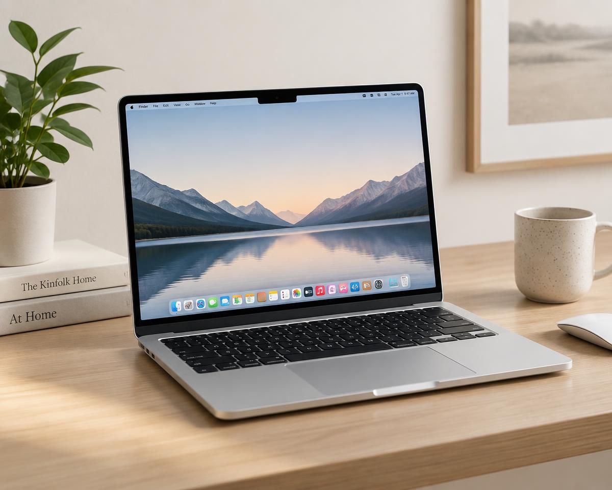 A quality refurbished laptop on a clean desk, ready to buy
